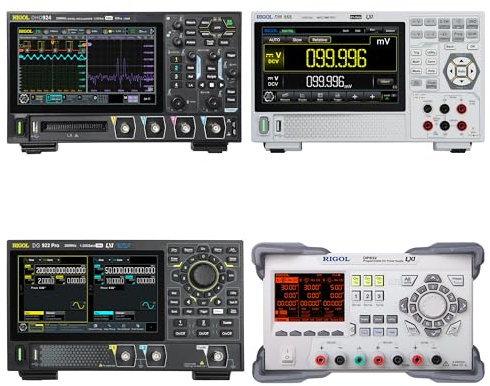 RIGOL Professionelles Test- und Messgeräte-Bundle – DHO924 Oszilloskop + DG922 Pro Funktionsgenerator + DM858 Digitalmultimeter + DP832 Programmbare Stromversorgung