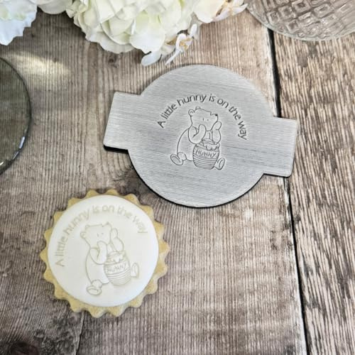 Baby Shower Fondant Embosser, Winnie the Pooh A Little Hunny Stamp | Perfect for decorating cookies, cupcakes and celebration cakes with ease.