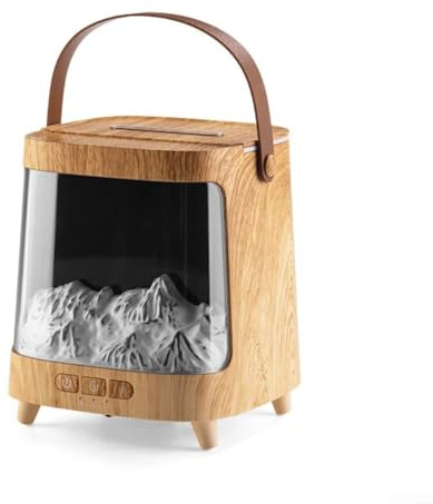 Flamme Luftbefeuchter, 7 Farben Aromatherapie Diffusor mit Fernbedienung, Kamin Effekt Aroma Diffusor für Schlafzimmer Zuhause