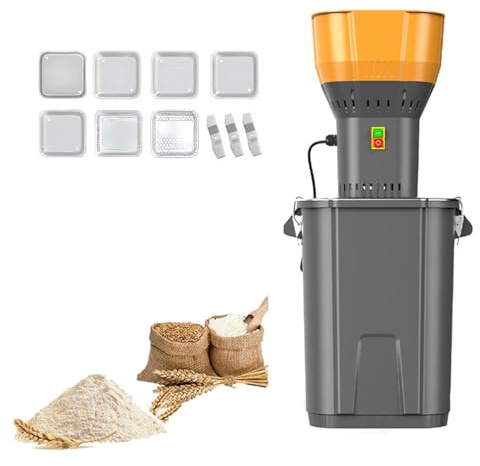 Moulin à café et céréales 30L/45L – 1300W électrique, acier inox, finesse réglable, 7 tamis inclus(30L)