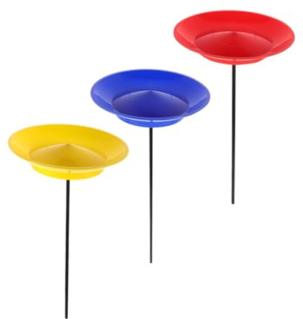Hohopeti Set 3 Piatti da Giocoleria in Plastica Leggeri con Bastoncini per Performance Circensi e Allenamento Sensoriale Design Bilanciato di Precisione