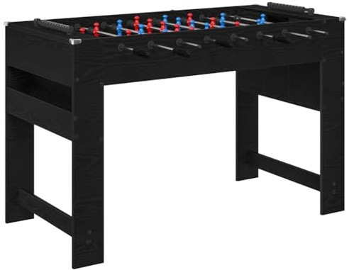 Fotbollsbord vitt av trämaterial x 60,5 x stabilt med lekstänger och figurer för fritid, festkällare, barnrum och tävlingskul