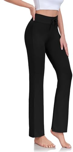 ADANIKI Women's Long Modal Comfy Drawstring Trousers, High Waist Sweatpants, Loose Straight-Leg Pants for Yoga Sporting