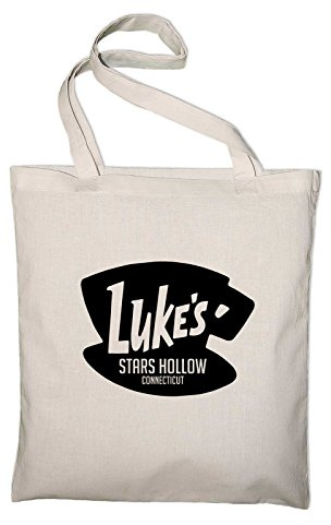 STYLETEX23 Luke's Stars Hollow Diner Cafe Logo Fan Jutebeutel Baumwolltasche, natur