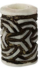 NKlaus SET 2x Viking Perle à Barbe et Cheveux GYLFI Os noirci 40522