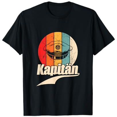 Herren Kapitän Bootsführerschein Kapitänsmütze Bootsbesitzer Segeln T-Shirt