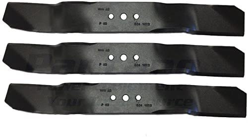 Lot de 3 lames de tondeuse à gazon de 39 cm compatibles avec Husqvarna 504188201 504188210 R316 R320 Rider 155 175 R (3 pièces)