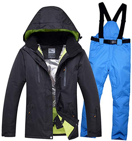 Saeohnssty Damen Herren Skijacke und Hose Winter Schnee Kleidung Fsnowboard Anzug Winter Ski Mantel und Hose Set 13L