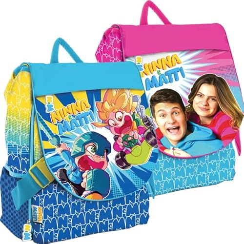 TheCartoonWorld Mochila extensible escolar Ninna y Matti - Color amarillo
