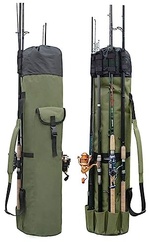 Dorccsi Angelruten-Koffer 600d-oxford-stoff Großes Fassungsvermögen Angeltasche Für 5 Ruten Wasserdichter Angelruten-Koffer Multifunktionaler Stehender Angelruten-träger Für Outdoor-angelruten-Koffer