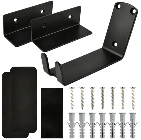 Soporte de pared para bicicleta, gancho de pared para suspensión de rueda negro, soporte de pedal ajustable para bicicleta eléctrica, MTB y bicicleta de carreras