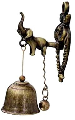 OUNONA Retro Elefant Türglocke Aus Legierung Kleine Eisen-Glocke Windspiel Zur Wanddekoration Für Innen Und Außenbereiche Charmantes Hängendes Ornament Für Jedes Zuhause