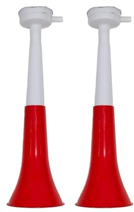 Trompetas Vuvuzela Dos cuerpos. Accesorio para fútbol y Celebraciones Deportivas. Bocina de Aire ruidosa para la animación Ideal para Transportar (Polonia, 2 Productos)