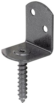 Alberts 822590 DURAVIS® Flechtzaunhalter | L-Form | schwarzdiamant duplexbeschichtet | Größe 83 x 30 x 32 mm | 50er Set