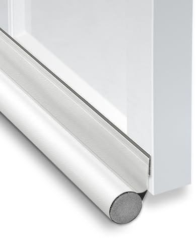 2 Piezas Burlete Puerta Entrada,96cm Burlete Bajo Puerta,Protección contra el Viento y el Ruido, Corte a Medida Bajo Pedido (Blanco)