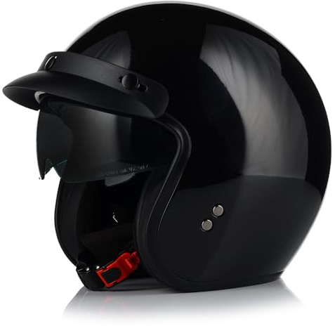 Jet Helm Chopper | VITO Special | Herren und Damen | Jethelm mit Sonnenblende | ECE 22.06 Zertifiziert | Motorradhelm (S (55-56cm))