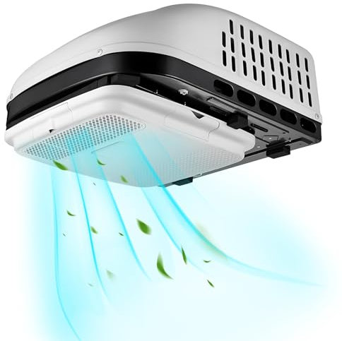 Aspligo 220 Volt Klimaanlage 15000BTU Dach-RV-Klimaanlage 220 V Indoor Outdoor Wohnmobil AC Einheit für Wohnmobil, Auto, LKW, Drehkompressor