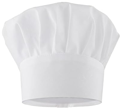 1 Pièce Blanc, Chapeau de Chef Professionnel Élastique et Ajustable, pour Utilisation en Cuisine, Restaurant, Barbecue, Hôtel, École de Gastronomie, Tissu Coton Respirant
