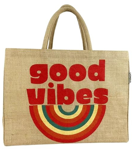 Domelo Einkaufstasche groß Jute Tasche Strandtasche XXL Arbeitstasche Damen Badetasche faltbar große Handtasche Korb einkaufen Jutetaschen mit Aufdruck Tragetasche Einkaufskörbe