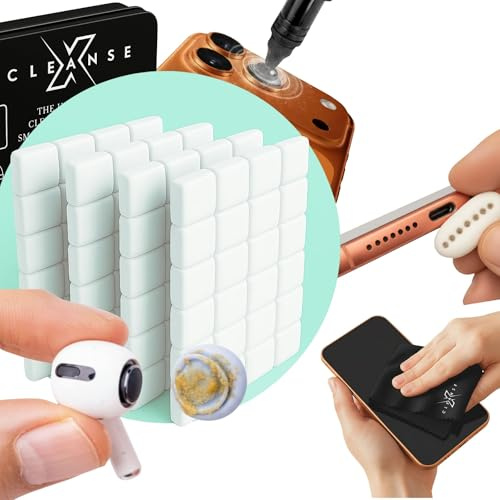 CleanseX® Kit Limpieza iPhone y Móvil – Limpiador AirPods, Auriculares y Puerto USB C – Masilla y Bolígrafos – Kit Limpieza PC, Teclado y Ordenador – Gadget para Accesorios iPhone y Gaming