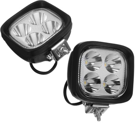 Cabilock 2 Luces LED Mejora la Eficiencia Laboral de Plástico Negro Lámpara de Trabajo Super Brillante Paquete de 2 Unidades para Montacargas para Iluminación Exterior