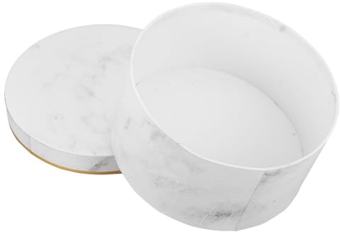 Garneck Runde Geschenkverpackungsbox Für Blumen Marmorierte Blumenkasten Mit Abnehmbarer Abdeckung Für Hochzeiten Valentinstag Besondere Anlässe Elegant Wetterbeständig