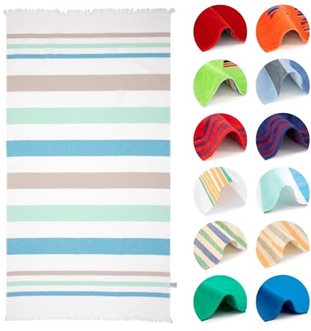 BOSKIMO Pareo Ares 2 – Pareo de Playa Ligero 90x170 cm – Suave, Compacto y de Secado Rápido – Ideal para Viajes, Piscina o Verano – Estilo Veraniego Hecho en Portugal - Anti Arena Premium