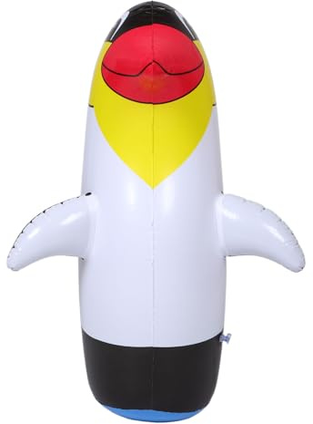 Alasum Inflatable Penguin Toy - Cartoon Tumbler Design for Kids Play & Indoor Decoration, Kids Interactive Animal Theme Party