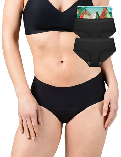 BeMee Nahtlose Perioden-Unterwäsche für Sport und diskreten Schutz I Seamless Hipster I Menstruationsslip aus Oeko-Tex® zertifiziertem Nylon (Größe XS bis XXL)