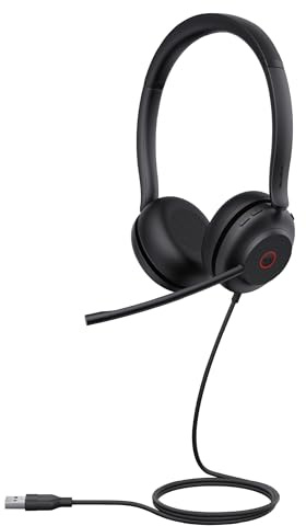 Yealink UH35 Wired Stereo Dual USB-A Headset for Microsoft Teams, Black