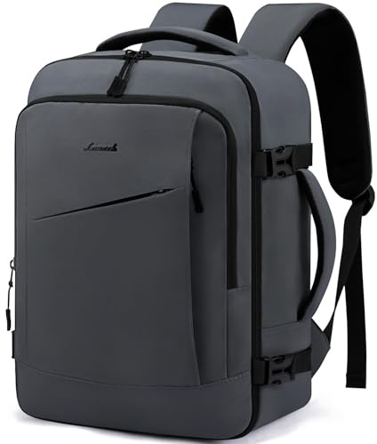 LOVEVOOK Ryanair Handgepäck 40x30x20, Rucksack Handgepäck Flugzeug Herren | 24L Klein Reiserucksack für 14 Zoll Laptop, Travel Backpack Tasche Damen Eurowings Ryanair für Weekender, Business, Grau
