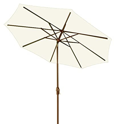 QYYZTQY Leaning Sun Umbrella with Winding Tilt Function and Crank,Wine Red,Dark Green,Beige,Khaki,Coffee Parasol Without Base for Outdoor,Garden Patio,Garden (Beige 2.7M)