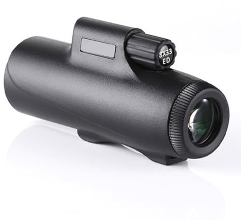 Moliuoly Telescopio monocular compacto 8 x 33, impermeable IPX-7, lente ED para mejorar la fidelidad del color e imágenes claras, compatible con smartphone, para exteriores, viajes y senderismo