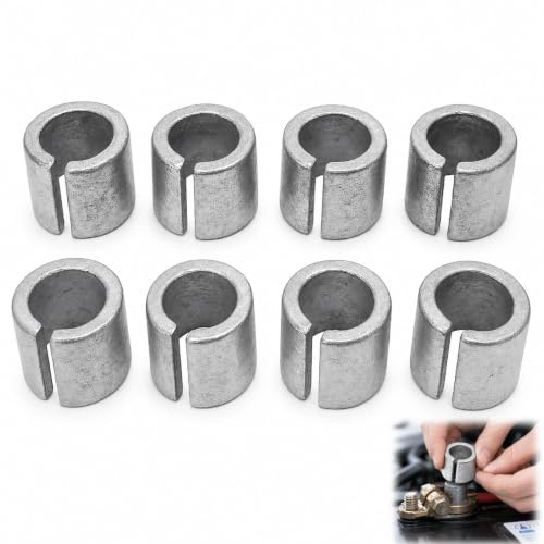 Set di 8 adattatori per terminali batteria, manicotti per terminali auto da 12 V, prese adattatrici per la riparazione di usurati, anelli conduttivi per auto, moto, camion e barche.