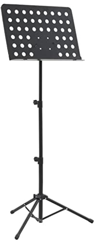 Ziaphsol Atril negro de acero regulable de 75 a 142 cm con estante, soporte de suelo estable con patas para muestras, escenarios y almacenamiento
