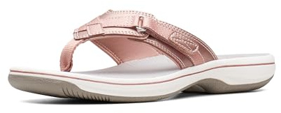 Clarks kvinnors bris hav flip-flop, Roséguld syntetisk, 35 EU