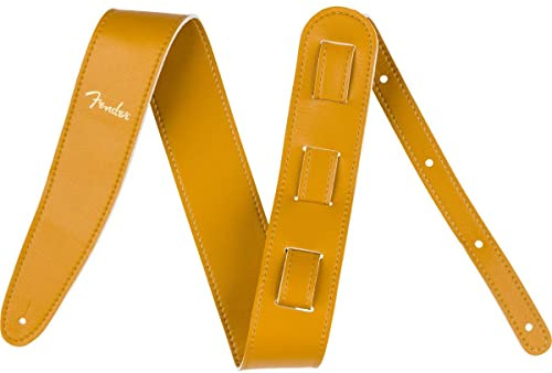 Fender »VEGAN LEATHER STRAP« Leder Gitarrengurt - 6.3cm Breite - Farbe: Butterscotch Blonde, 0990647050, 40-55 (101.6-139.70 cm)