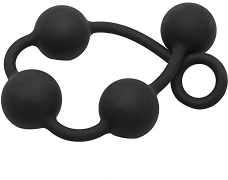 SeLgurFos Plug Anal en Silicone unisexe 4 perles de traction boule anale Masturbation anale masseur de Prostate érotique dilatateur Anal mâle femelle Gay Anal Sex Toys (L)