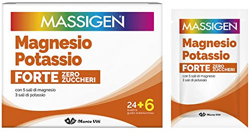 Massigen - Massigen Forte Zero Zuccheri Integratore Magnesio e Potassio 24+6 Buste 8gr - 945030791
