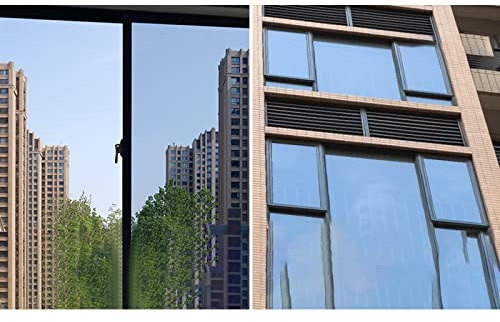 HARICSET Spiegelfolie Selbstklebend Spiegelfolie Fenster Sichtschutz Spiegelfolie Fenster Sichtschutz 99%-UV-Schutz Infrarot Wärmeschutzfolie Dachfenster(Size:0.9 * 1m)