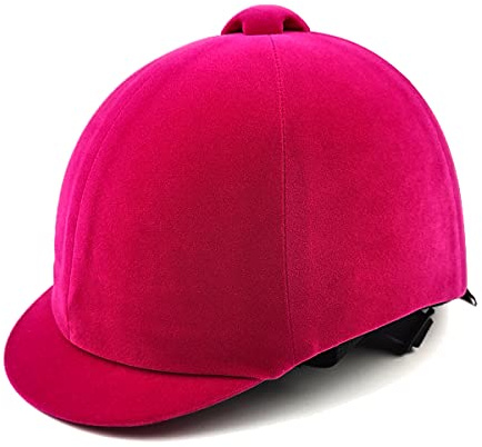 TentHome Comfy Horse Riding Hat Velvet Equestrian Helmets for Child Kids Toddler Boys Girls (55cm, Pink)