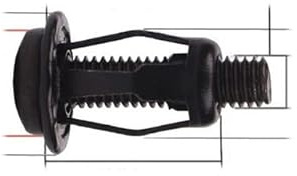 M4 M5 M6 Black Carbon Steel Petal Rivets Lock Nut Bolt Hollow Iron Aluminum Rivet Gun Riveter Fixed License Plate For Car Screw-Black M6x25(4set)