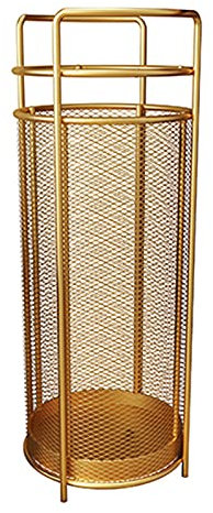 SENNIAN Umbrella Stand Round Metal Umbrella Stand, Gold Hollow Out Umbrella Holder, for Entryway Or Door of Any Home, Office, Apartment, Hotel, Bars