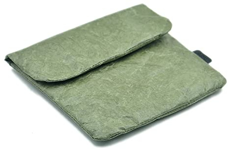 Tablet-Hülle aus Tyvek-Papier im Vintage-/Retro-Stil, Tasche für iPad, Air, Pro, Mini, Surface, Galaxy Tab, Kindle, 12 Zoll (30,5 cm) Laptophülle, Scrapbooking, Aufkleber, Organizer (grün, iPad 9-11