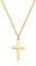 Kryzalite® Cruz para Mujer Con Caja de Regalo - Collar de Plata de Ley S925 Chapado en Oro de 14 Quilates - Colgante Simple y Hermoso