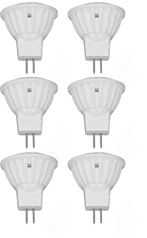 6 Pezzi MR11 Lampadina a LED 4 W GU4 Base in Ceramica 220 V Dimmerabile 360 ​​lm Lampada per Passerelle Aree Paesaggistiche del Giardino (Luce calda)