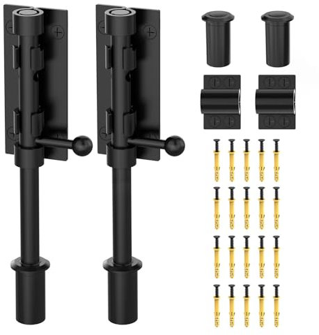 Barrel Bolt Latch, Sliding Bolt Gate Lock Door Latches Hardware, 7.7 Inch Heavy Duty Solid 304 Stainless Stee Door Lock for Fence/Wooden/Barn Door/Yard Door/Interior Door Latch