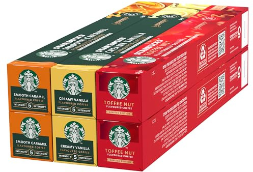 STARBUCKS Seasonal Pack by Nespresso, Capsules de Café 6 x 10 (60 Capsules) - Exclusivité Amazon