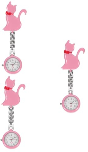 WRITWAA 3 STK Taschenuhr Hängende Schwesternuhr Digitaluhren Für Damen Damen-digitaluhren Frauen Schauen Zu Damenuhr Schwesternuhr Digital Revers Uhr Modeuhren Für Damen Rosa