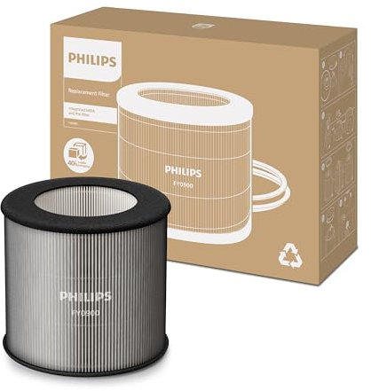 Philips Original Replacement Filter for 800 & 900 Series AC0819, AC0820, AC0920, AC0921 Air Purifiers, HEPA NanoProtect, 12 Months Lifetime, Black/White (FY0900/30)